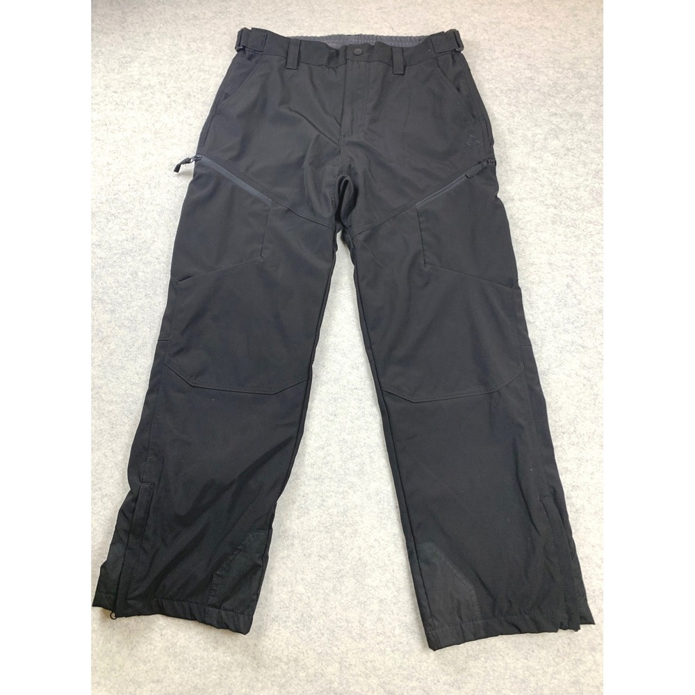 Gerry Snow Pants Mens XL Black Fleece Lined Insulated Cargo Winter Ski Outdoor